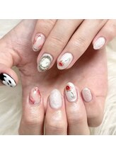 マイオティック ネイル(miotic nail)/ホワイトハロウィンデザイン