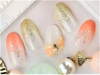 ネイルズガッシュ 大森駅前店(NAILs GUSH)/*エレガントリボン*