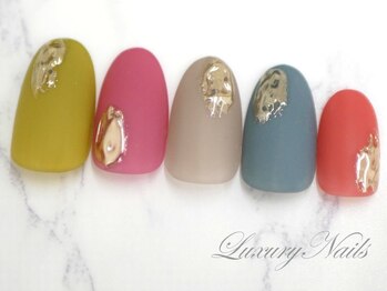ラグジュアリーネイルズ アカバネ(Luxury Nails Akabane)/ニュアンス*カラフルマット