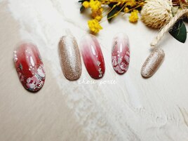 大人フラワーネイル