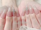 シンプルなロングネイル