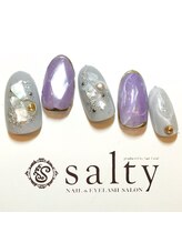 ネイルアンドアイラッシュサロン ソルティ 寺田町(salty)/選べる宝石ネイル