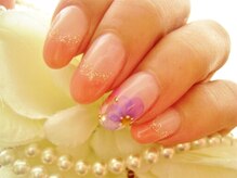 アロアロネイル(aloalo nail)/【定額】たらしこみお花set¥6500