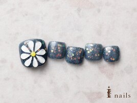 韓国ネイル凸凹フラワーフット