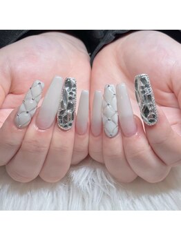 リノリー 仙台店(rinory)の写真/美フォルムで指をすらっと長く魅せる◎流行りのワンホン・韓国ネイルならスカルプがおすすめ☆