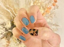 ルア(lua.)/くすみブルー×アニマル柄＊