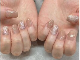奥行き大理石・ミラー・肌なじみ