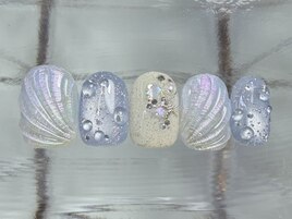 海シェルぷるぷるネイル12500円