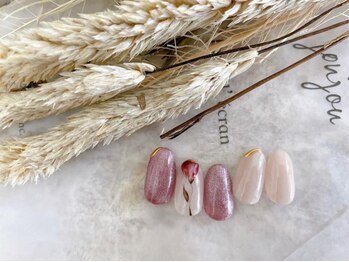 キキネイル 二子玉川(kikinail)/9.10月定額B フラワーネイル