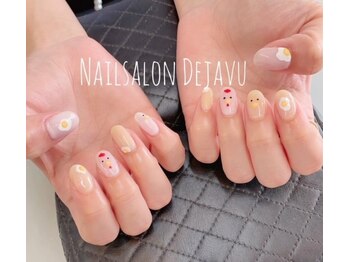 デジャヴ(Dejavu)/ひよことにわとりネイル