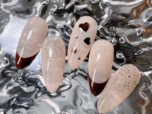 ニコネイル(NIKO NAIL)/ハート&フレンチ