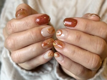 アールネイル(r.nail)/オレンジニュアンス