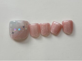 ネイルメゾン 天神店(NAIL MAISON)/もやもやピンク星ホロ¥9000