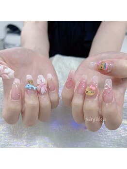 クイーンズビューティーサロン 新宿本店(Queen's beauty salon)/長さだし 花 パラジェル