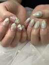 チグハグデザインネイル
