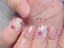 ゴージャス ネイル アンド スクール(Gorgeous)/エレガントFlower &nbsp;nail