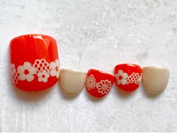 レトロフラワーネイル新規¥5,280