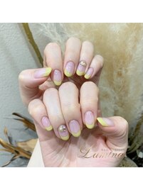 春フレンチネイル