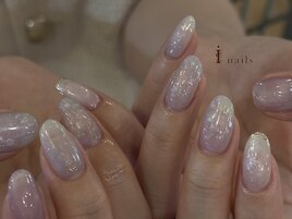 紫陽花ラベンダーちゅるんネイル
