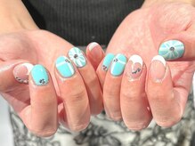 クララメイエキミュークス(CLALA Meieki μX)/ティファニーネイル　水色
