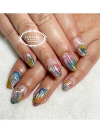 カラフルニュアンスネイル