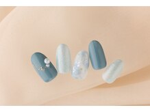 エムスラッシュ ネイル センター北店(M.SLASH)/大人ブルーネイル