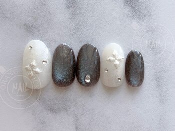 オレンジスティック/マグネット/雪/ブラウン/水色