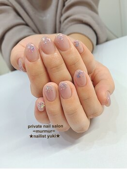 プライベート ネイルサロン マーマ(murmur)/シェル散りばめデザイン
