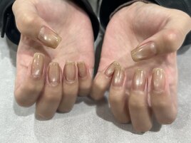 透け感マグネットネイル