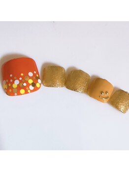 秋のフットネイル