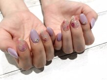 アース コアフュールボーテ 新潟中野山店 (EARTH Coiffure beaute')/ラベンダーネイル￥7980