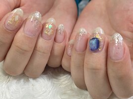 夏のキラキラクリアネイル☆