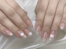 インザピンクリリー(in the pink LILY)/シルクネイル/フレンチネイル