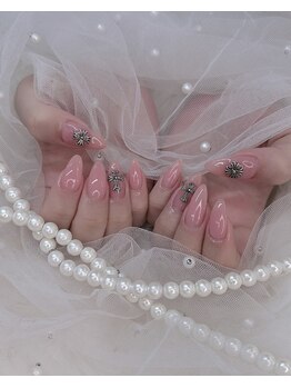 ワンカラー◇特殊パーツネイル