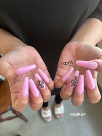 ピンクカラー×ロングスカルプ