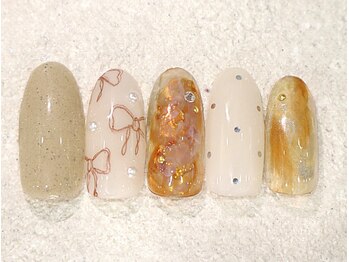 リノ ネイル(Rino nail)/10月の新作秋ニュアンス710e2