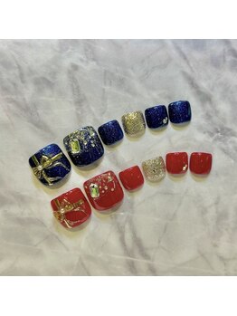 プレゼントリボンネイル