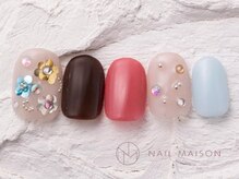 ネイルメゾン 渋谷店(NAIL MAISON)/お花ホロカラフル￥6800