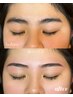 女性眉スタイリング(黄金比デザイン+眉ワックス+メイク)