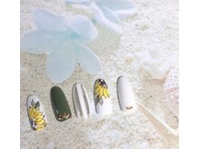 ネイルサロン&スクール ジーナ(GINA)/夏は爽やかひまわり