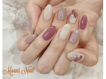 モアニネイル 岡山駅前(Moani Nail)/フラワーニュアンスネイル