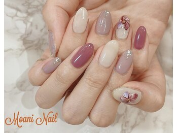 モアニネイル 岡山駅前(Moani Nail)/フラワーニュアンスネイル