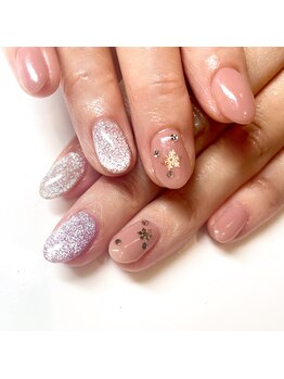 シャイニング ジェイ(Shining J)/ワンポイント冬ネイル