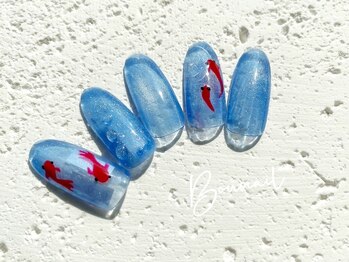 ブルーマグネットネイル