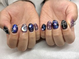 きらきら宇宙ネイル