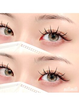 ミリミリ(milimili)の写真/【モチが良いと口コミ好評価多数の実力派サロン★】ダメージレスで気になる自まつ毛への負担を軽減♪