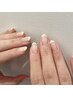 手先を綺麗に♪【ハンドネイル】フレンチネイル(クリアベース)  ￥7650