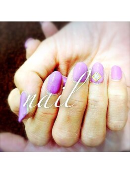 ワンカラー　シンプルネイルに。