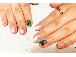ワンポイントヤシの木アート