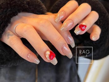 ラグ ネイル(RAG nail)/ラメ/ハート/パール
